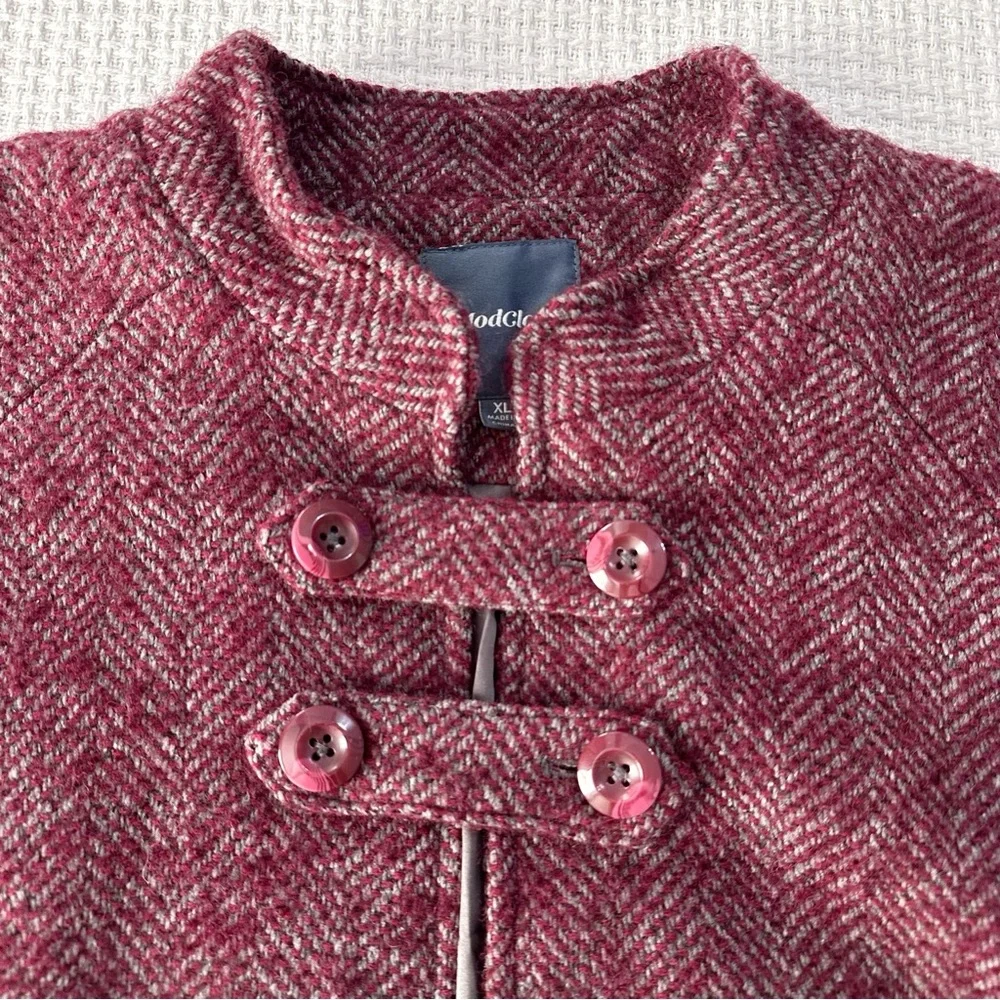 Modcloth Pink Herringbone Cape - Picture 6 of 9